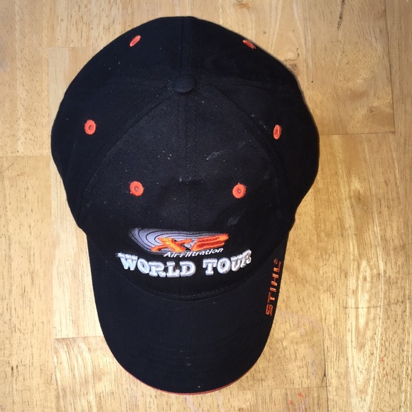 Stihl TS 420 X2 Air filtration world tour 6 panel baseball style hat vented cap - Picture 3 of 11
